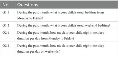 Relationship between bedtime, nighttime sleep duration, and anxiety symptoms in preschoolers in China